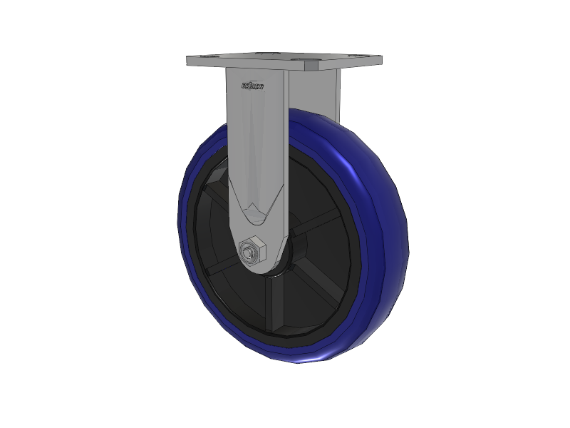 Defender D4 Series Stainless Steel Casters Stainless Steel Top Plate Rigid with 8 EG - Eagle Polyurethane (Polypropylene Core) Wheel