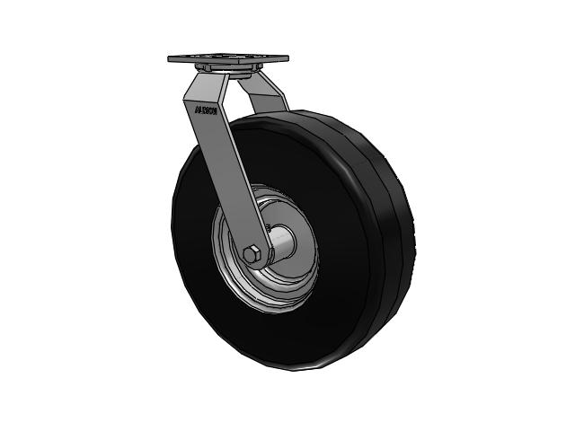 16 Series Pneumatic Casters Top Plate Swivel Caster with 13 x 4.1 Black Pneumatic Wheel
