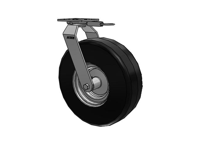 16 Series Pneumatic Casters Top Plate Swivel Caster with 13 x 4.1 Black Pneumatic Wheel