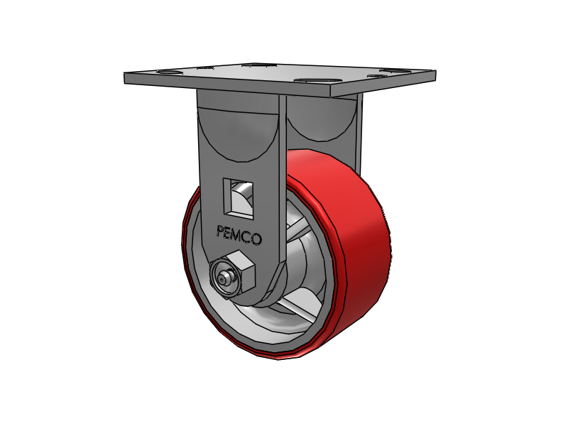 Roulette fixe E-line avec 4 roues en polyuréthane moulées de type 2