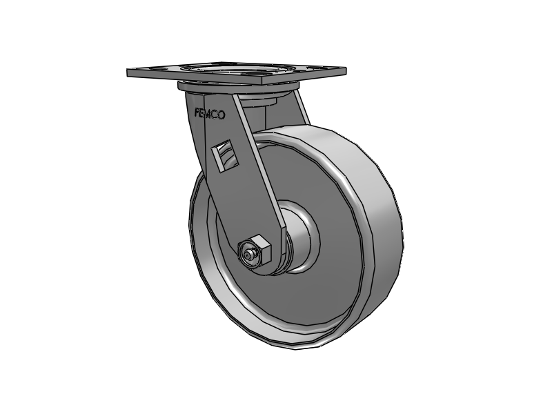 E-line Swivel Caster with 6 x 2 Cast Iron Wheel