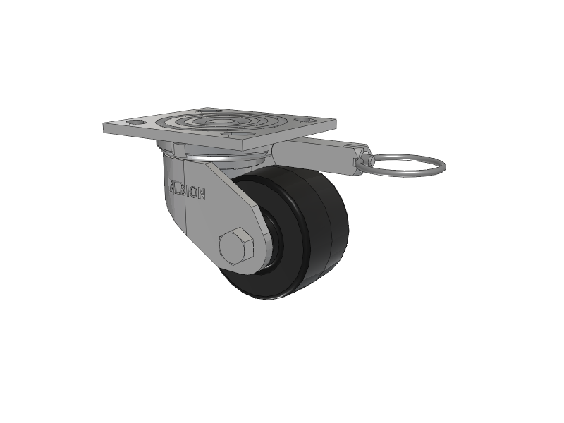 16 Series Top Plate Swivel Caster with 3.25 x 2 Black Phenolic Resin TM - Phenolic Wheel
