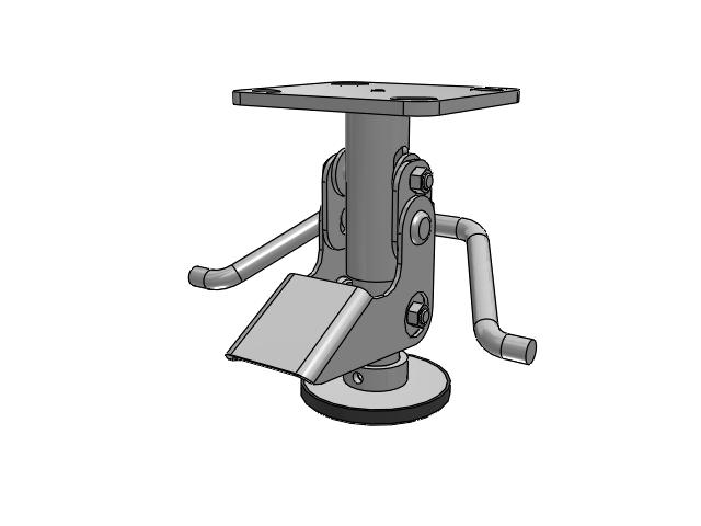 E-line Single Pedal Floor Locks, Retracted Height, Extended Height