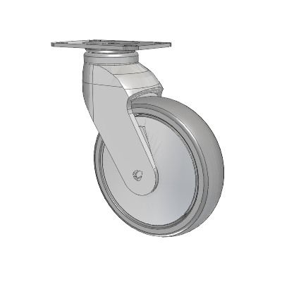 Tango Top Plate Swivel Caster with 125 x 32 TPU (80a) Wheel