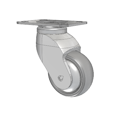 Tango Top Plate Swivel Caster with 75 x 32 TPR (80a) Wheel