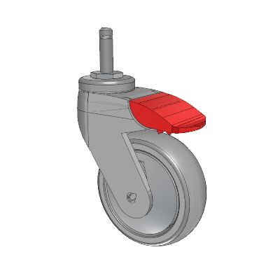 Tango Grip Ring Caster with 100 x 32 TPU (80a) Wheel and Total Lock Brake