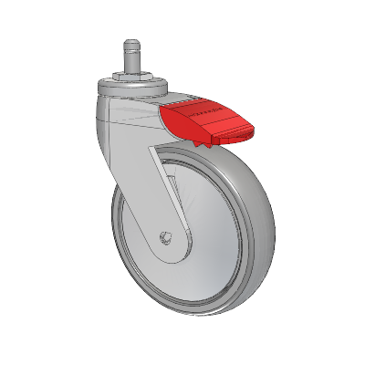Tango Grip Ring Caster with 125 x 32 TPU (80a) Wheel and Total Lock Brake