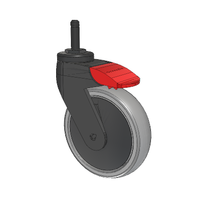 Tango Grip Ring Caster with 125 x 32 TPR (80a) Wheel and Total Lock Brake