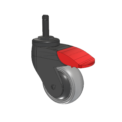 Tango Grip Ring Caster with 75 x 32 TPU (80a) Wheel and Total Lock Brake