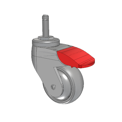 Tango Grip Ring Caster with 75 x 32 TPU (80a) Wheel and Total Lock Brake