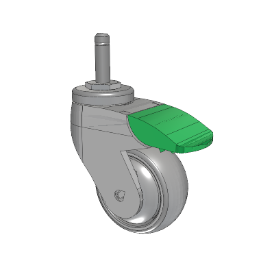 Tango Grip Ring Caster with 75 x 32 TPR (80a) Wheel and Directional Lock Brake