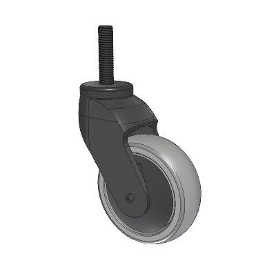 Tango Threaded Stem Caster with 100 x 32 TPR (80a) Wheel