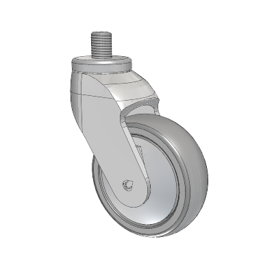 Tango Threaded Stem Caster with 100 x 32 TPR (80a) Wheel
