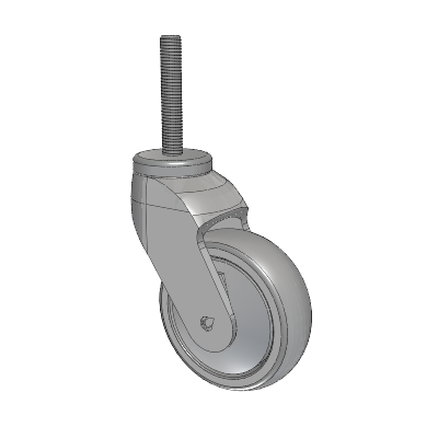 Tango Threaded Stem Caster with 100 x 32 TPR (80a) Wheel
