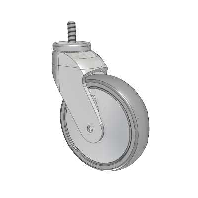 Tango Threaded Stem Caster with 125 x 32 TPU (80a) Wheel
