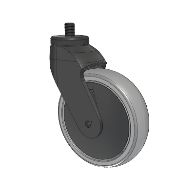 Tango Threaded Stem Caster with 125 x 32 TPU (80a) Wheel