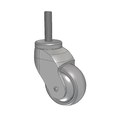 Tango Threaded Stem Caster with 75 x 32 TPU (80a) Wheel