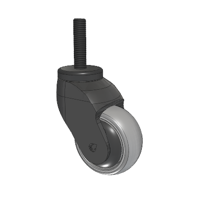 Tango Threaded Stem Caster with 75 x 32 TPR (80a) Wheel