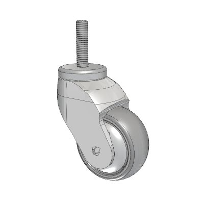Tango Threaded Stem Caster with 75 x 32 TPR (80a) Wheel