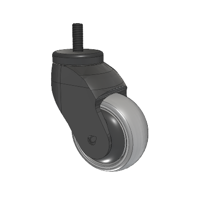 Tango Threaded Stem Caster with 75 x 32 TPR (80a) Wheel