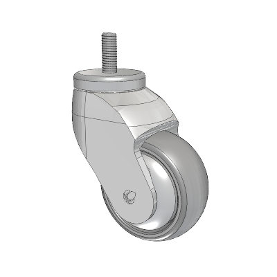 Tango Threaded Stem Caster with 75 x 32 TPR (80a) Wheel