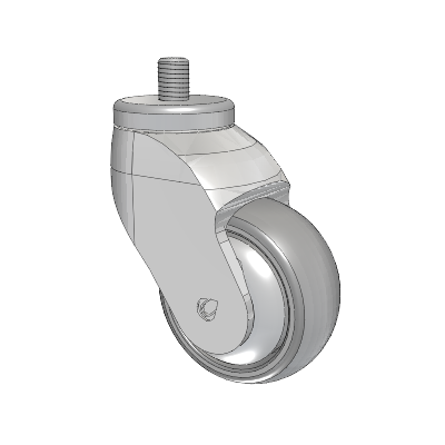 Tango Threaded Stem Caster with 75 x 32 TPR (80a) Wheel