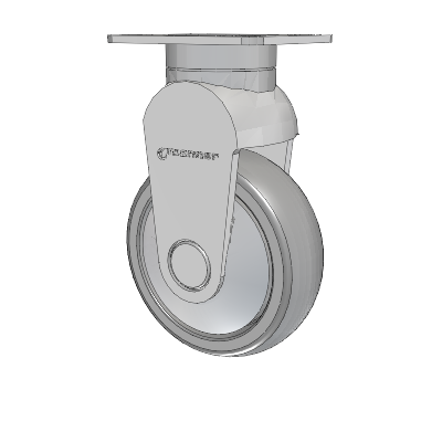 Tango Top Plate Rigid Caster with 100 x 32 TPU (80a) Wheel