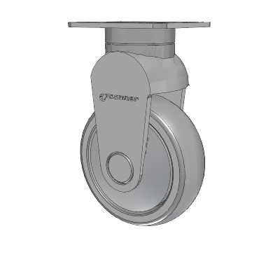 Tango Top Plate Rigid Caster with 100 x 32 TPR (80a) Wheel