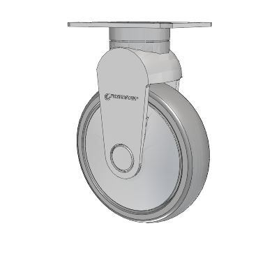 Tango Top Plate Rigid Caster with 125 x 32 TPU (80a) Wheel
