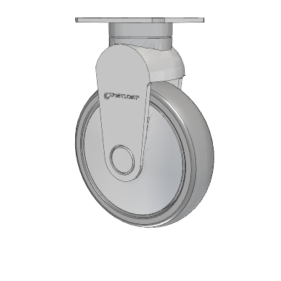 Tango Top Plate Rigid Caster with 125 x 32 TPR (80a) Wheel