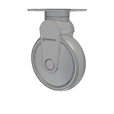Tango Top Plate Rigid Caster with 125 x 32 TPR (80a) Wheel