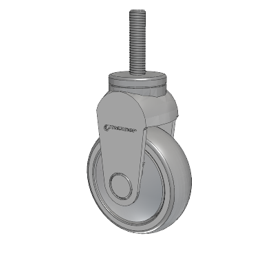 Tango Threaded Stem Rigid Caster with 100 x 32 TPU (80a) Wheel