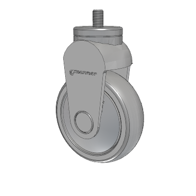 Tango Threaded Stem Rigid Caster with 100 x 32 TPU (80a) Wheel