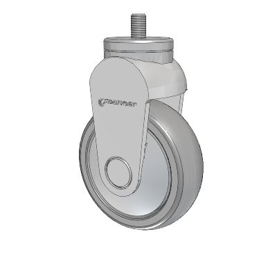 Tango Threaded Stem Rigid Caster with 100 x 32 TPU (80a) Wheel