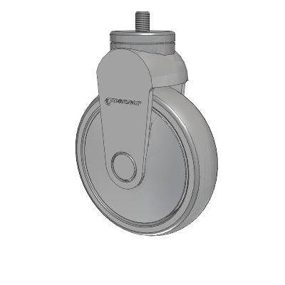 Tango Threaded Stem Rigid Caster with 125 x 32 TPU (80a) Wheel
