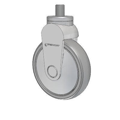 Tango Threaded Stem Rigid Caster with 125 x 32 TPR (80a) Wheel