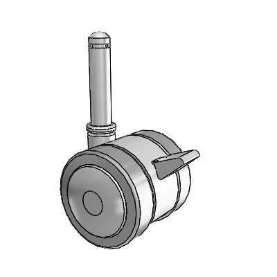 Grey Tech Grip Ring Swivel Caster with 2 x 2 Thermoplastic Rubber Wheel and Brake