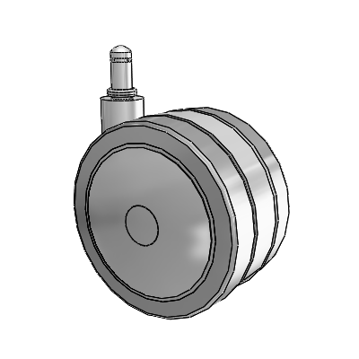 Grey Tech Grip Ring Swivel Caster with 4 x 2.25 Thermoplastic Rubber Wheel