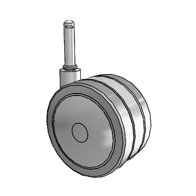 Grey Tech Grip Ring Swivel Caster with 4 x 2.25 Thermoplastic Rubber Wheel