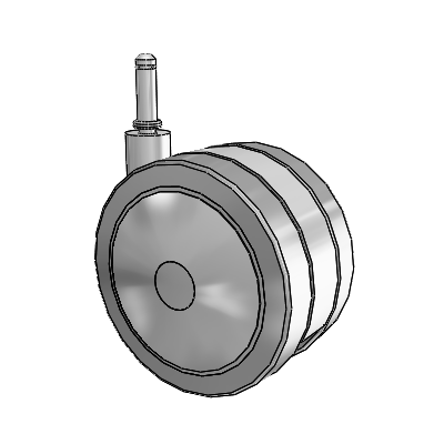 Grey Tech Grip Ring Swivel Caster with 5 x 2.7813 Thermoplastic Rubber Wheel