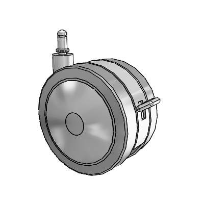 Grey Tech Grip Ring Swivel Caster with 5 x 2.7813 Thermoplastic Rubber Wheel and Brake