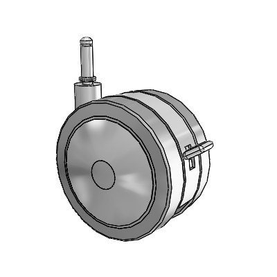 Grey Tech Grip Ring Swivel Caster with 5 x 2.7813 Thermoplastic Rubber Wheel and Brake