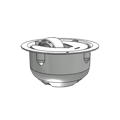 Air Cargo Series Dished Housing Zinc Plated Caster with 2.25 x 1.375 Wheel