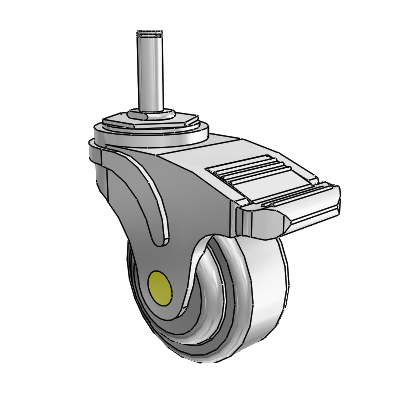 Next Generation Grip Ring Swivel Caster with 3 x 1.25 QuikStart Wheel and Directional Lock Brake