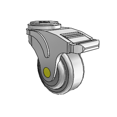Next Generation Hollow Kingpin Swivel Caster with 3 x 1.25 QuikStart Wheel and Directional Lock Brake