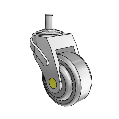 Next Generation Antistatic Grip Ring Stem Swivel Caster with 3 x 1.25 QuikStart Wheel