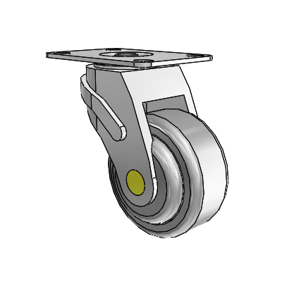 Next Generation Antistatic Top Plate Swivel Caster with 3 x 1.25 QuikStart Wheel