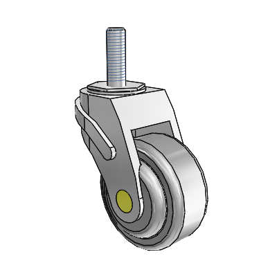 Next Generation Threaded Stem Swivel Caster with 3 x 1.25 QuikStart Wheel