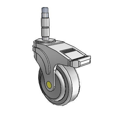 Next Generation Expanding Adapter Swivel Caster with 4 x 1.25 QuikStart Wheel Directional Lock