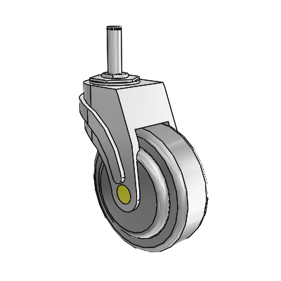 Next Generation Antistatic Grip Ring Stem Swivel Caster with 4 x 1.25 QuikStart Wheel